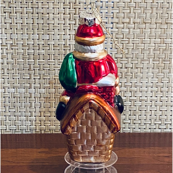 π2xHPππVTG Mercury Blown Glass Santa's Rooftop Delivery Christmas Ornament - Picture 5 of 7